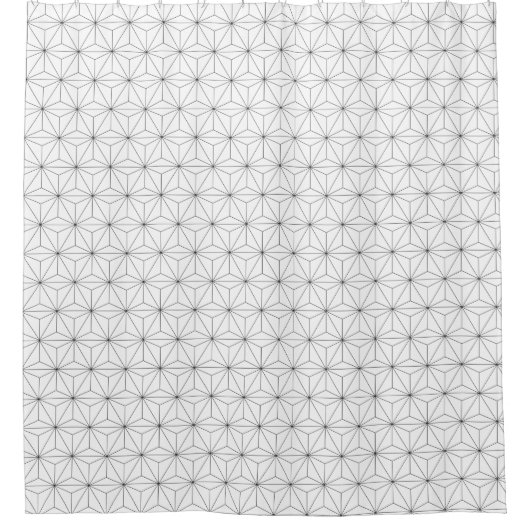 Geometrische hexagon-douchergordijn douchegordijn (Voorkant)