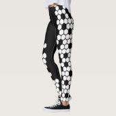 Geometrische Hexagon Voetbal Stijl Leggings (Links)