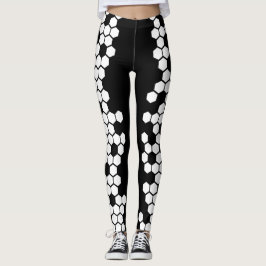 Geometrische Hexagon Voetbal Stijl Leggings