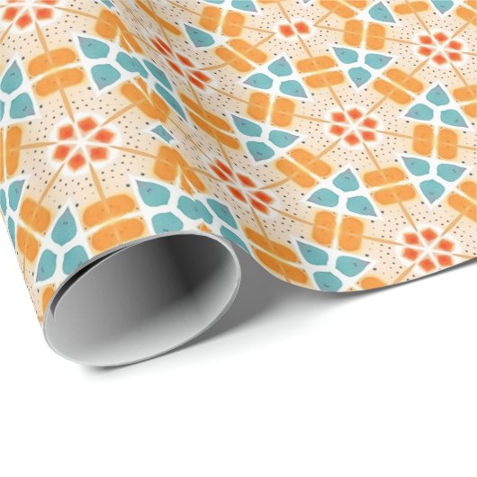 Geometrische hexagonale abstractie cadeaupapier (Rol Hoek)