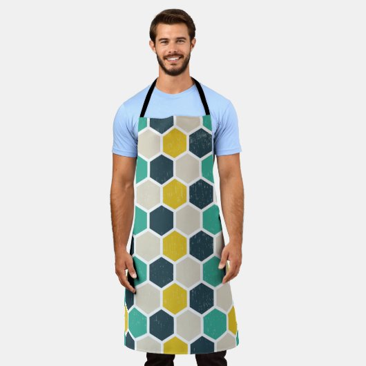 Geometrische hexagonale schort (Gedragen)