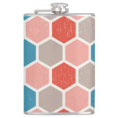 Geometrische hexagonvormen heupfles (Voorkant)