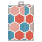 Geometrische hexagonvormen heupfles (Achterkant)