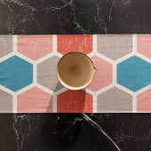 Geometrische hexagonvormen korte tafelloper