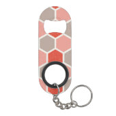 Geometrische hexagonvormen mini flessenopener (Achterkant)