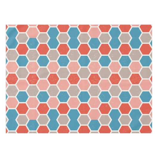 Geometrische hexagonvormen tafelkleed (Voorkant (Horizontaal))