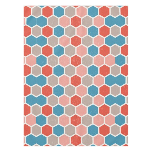 Geometrische hexagonvormen tafelkleed (Voorkant)