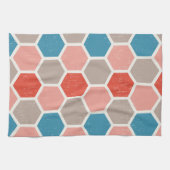 Geometrische hexagonvormen theedoek (Horizontaal)