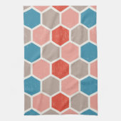 Geometrische hexagonvormen theedoek (Verticaal)