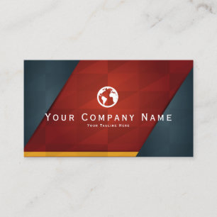 Geometrische hoekige zakelijke professionele vormg visitekaartje