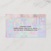 Geometrische holografisch | Boke Drip Visitekaartje (Achterkant)