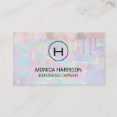 Geometrische holografisch | Boke Drip Visitekaartje (Voorkant)