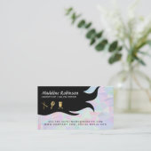 Geometrische holografische achtergrond | Haar en s Visitekaartje (Staand voorkant)