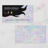 Geometrische holografische achtergrond | Haar en s Visitekaartje (Voorkant / Achterkant)