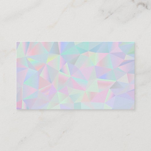 geometrische holografische achtergrond | Haarstijl Visitekaartje (Achterkant)
