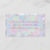 Geometrische holografische achtergrond | QR-scan | Visitekaartje (Achterkant)