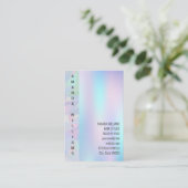 Geometrische holografische achtergrond | Verticale Visitekaartje (Staand voorkant)