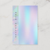 Geometrische holografische achtergrond | Verticale Visitekaartje (Achterkant)