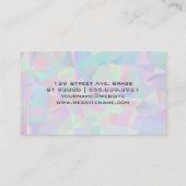 Geometrische holografische achtergrond visitekaartje (Achterkant)