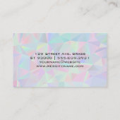 Geometrische holografische achtergrond visitekaartje (Achterkant)