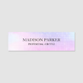 Geometrische holografische achtergrondnaammarkerin naamplaatje (Voorkant)