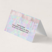 Geometrische holografische | Boke Drip Visitekaartje (Achterkant)