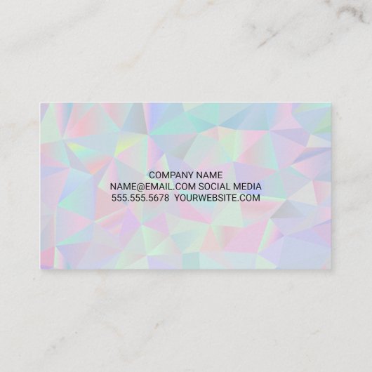 Geometrische holografische gradiënt visitekaartje (Achterkant)