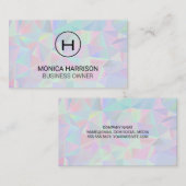 Geometrische holografische gradiënt visitekaartje (Voorkant / Achterkant)