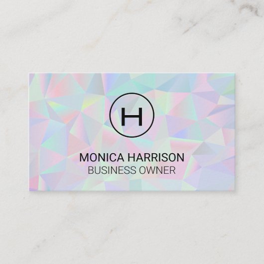 Geometrische holografische gradiënt visitekaartje (Voorkant)
