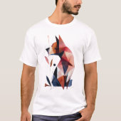 Geometrische Hond Abstract Polygoon Dier Ontwerp T-shirt (Voorkant)