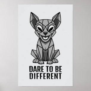 Geometrische Hond Poster