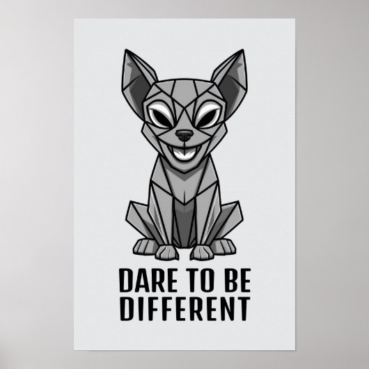 Geometrische Hond Poster (Voorkant)