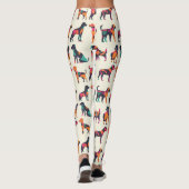Geometrische hond silhouetten ontwerp leggings (Achterkant)