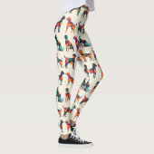 Geometrische hond silhouetten ontwerp leggings (Rechts)