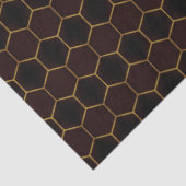 Geometrische Honeycomb Patroon voor bruine en goud Tissuepapier (Detail)