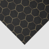 Geometrische Honeycomb Patroon voor zwarte en goud Tissuepapier (Detail)