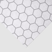 Geometrische honingraat van witte en grijze klasse tissuepapier (Detail)