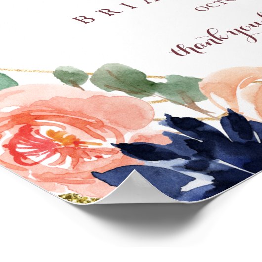 Geometrische horizontale repetitie binnenwelkomstt poster (Hoek)