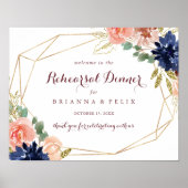 Geometrische horizontale repetitie binnenwelkomstt poster (Voorkant)