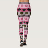 Geometrische horizontale strepen en symbolen leggings (Achterkant)