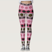 Geometrische horizontale strepen en symbolen leggings (Voorkant)