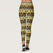 Geometrische horizontale strepen en symbolen leggings (Achterkant)