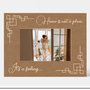 Geometrische Huis Verwarmende Houten Fotolijsten Gegraveerde Lijstjes