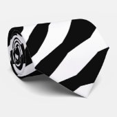 Geometrische illusie zwart + uw kleur naar keuze stropdas (Opgerold)