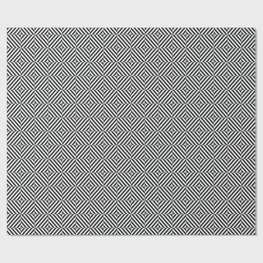 Geometrische illusiestrepen cadeaupapier (Vlak)