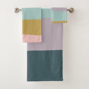Geometrische illustratie van Abstracte kleurenblok Bad Handdoek