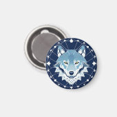 Geometrische illustratie van een wolf magneet (Voorkant / Achterkant)