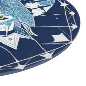 Geometrische illustratie van een wolf snijplank (Hoek)