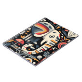 Geometrische illustratie van olifanten notitieboek (Linkerzijde)