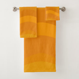 Geometrische illustratie van ombre Yellow Gradient Bad Handdoek